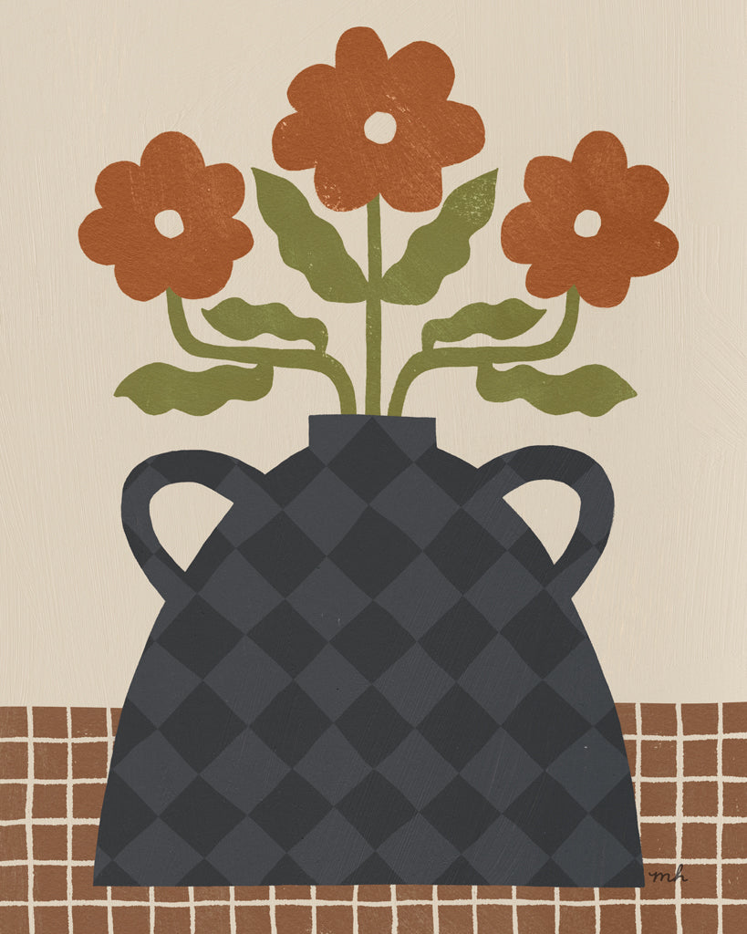 Reproduction of Folk Floral II by Moira Hershey - Wall Decor Art