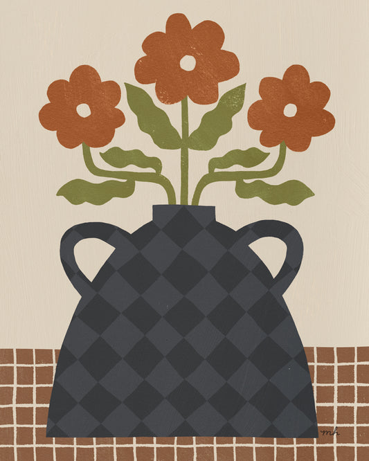 Reproduction of Folk Floral II by Moira Hershey - Wall Decor Art