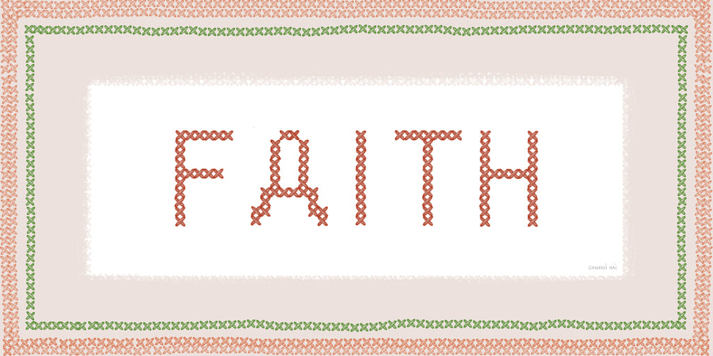Reproduction of Faith Cross Stitch by Danhui Nai - Wall Decor Art