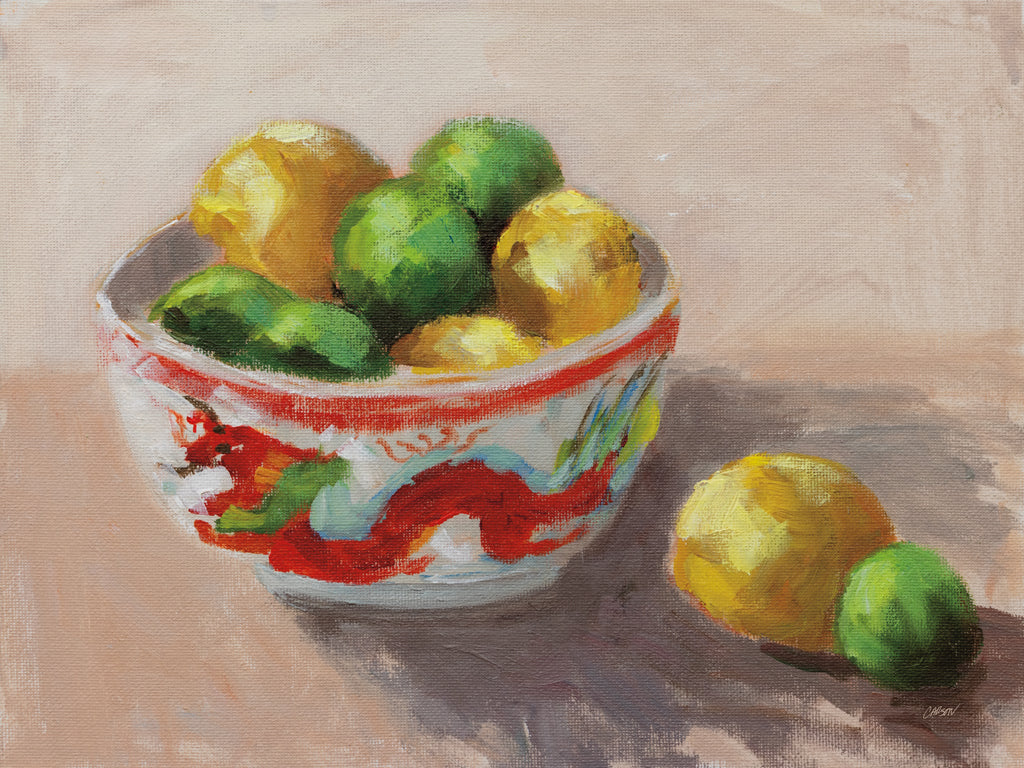Reproduction of Citrus in Dragon Bowl by Carson Overstreet - Wall Decor Art