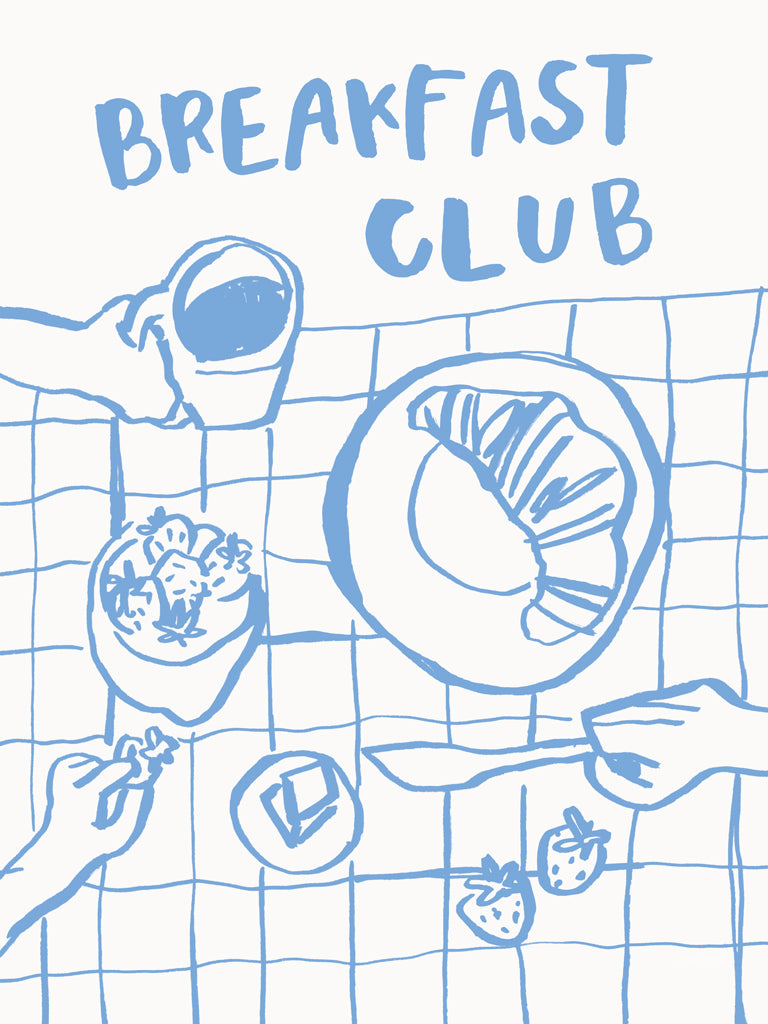 Reproduction of Breakfast Doodles III White by Jenaya Jackson - Wall Decor Art