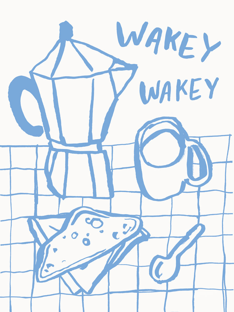 Reproduction of Breakfast Doodles V White by Jenaya Jackson - Wall Decor Art