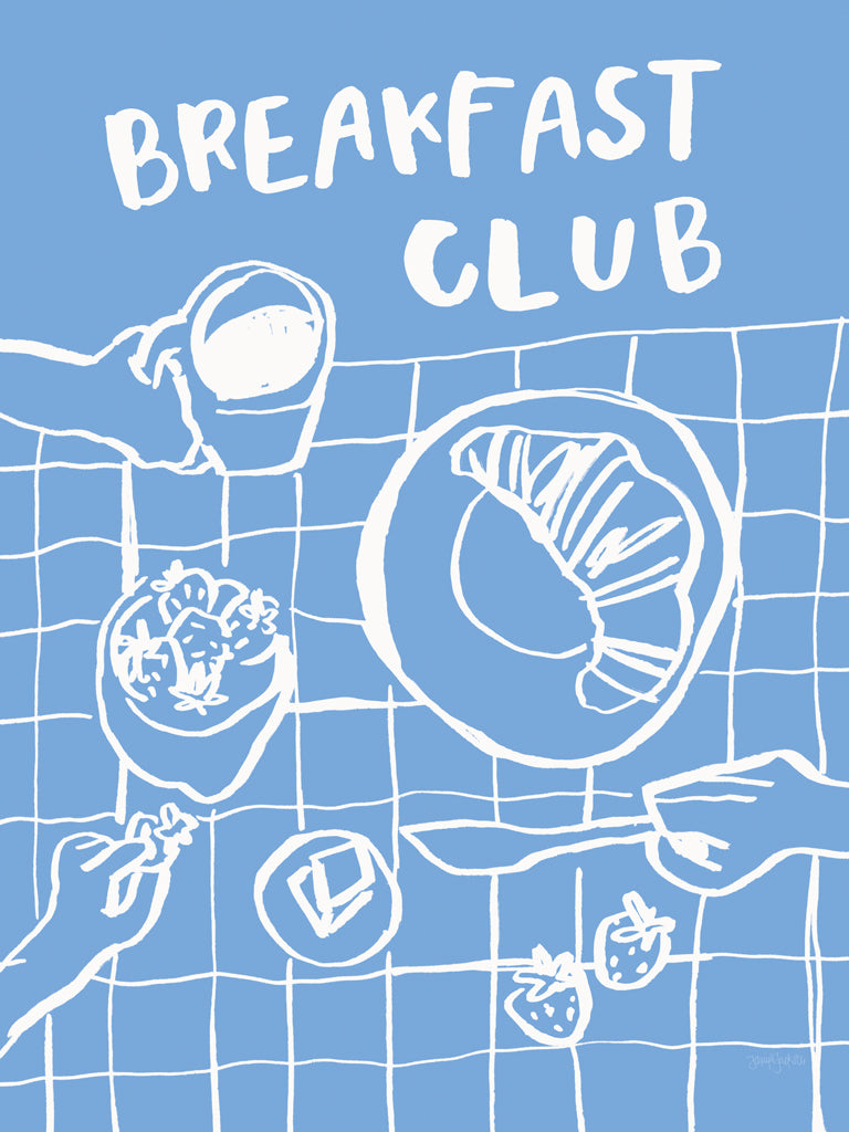 Reproduction of Breakfast Doodles III Blue by Jenaya Jackson - Wall Decor Art