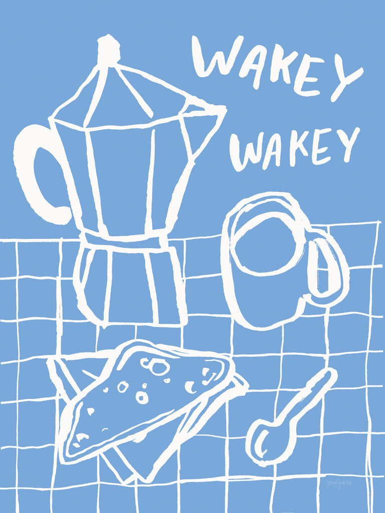 Reproduction of Breakfast Doodles V Blue by Jenaya Jackson - Wall Decor Art