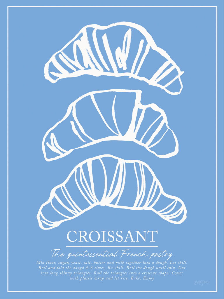 Reproduction of Breakfast Doodles VI Blue by Jenaya Jackson - Wall Decor Art