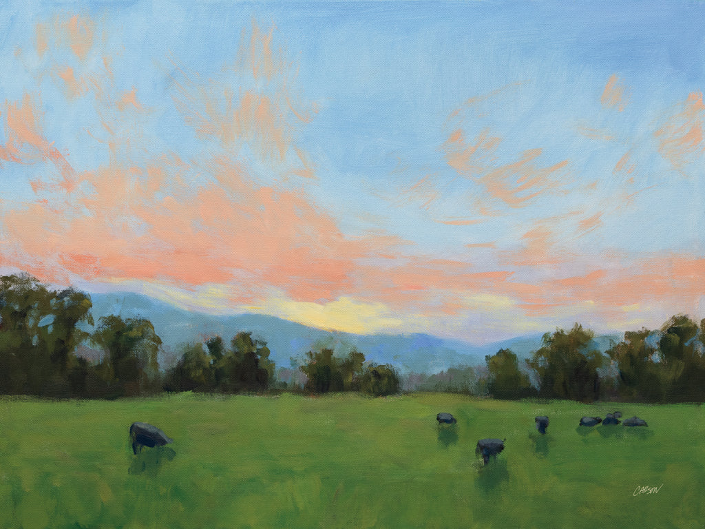 Reproduction of Herd at Sundown by Carson Overstreet - Wall Decor Art