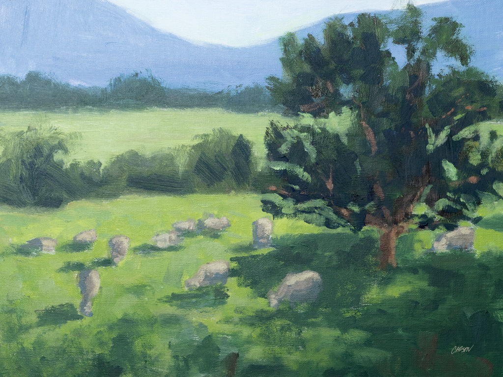 Reproduction of Country Cows by Carson Overstreet - Wall Decor Art