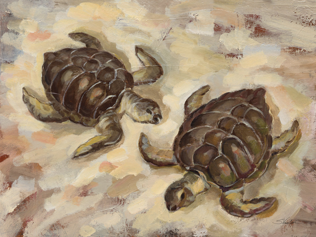 Reproduction of Sea Turtles on the Sand by Silvia Vassileva - Wall Decor Art