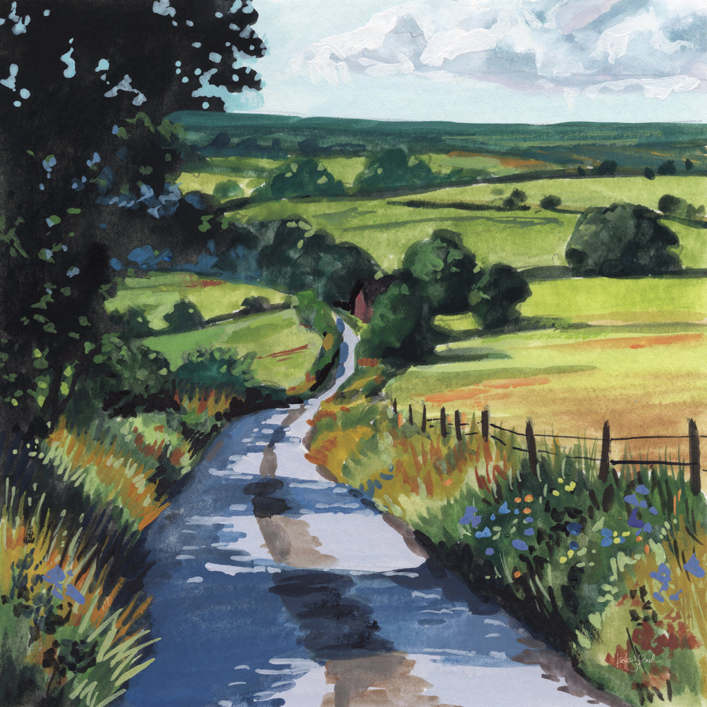 Reproduction of Green Country Road by Kate Jarvik Birch - Wall Decor Art