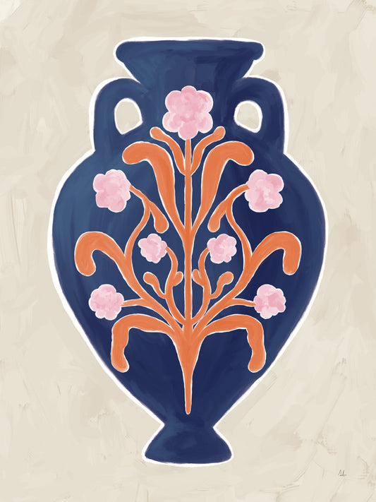 Reproduction of Folk Style Vessel I by Sarah Adams - Wall Decor Art