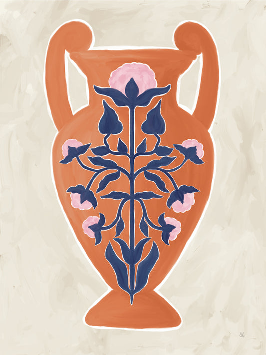 Reproduction of Folk Style Vessel II by Sarah Adams - Wall Decor Art