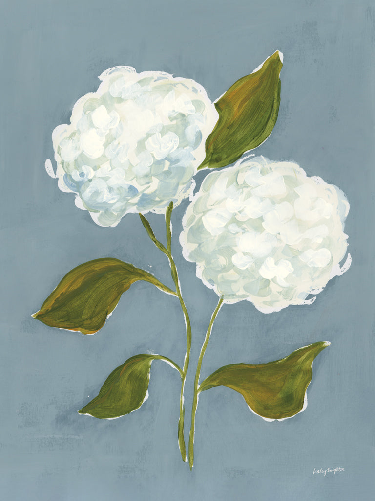 Reproduction of Dusty Blue Hydrangea III by Haley Knighten - Wall Decor Art