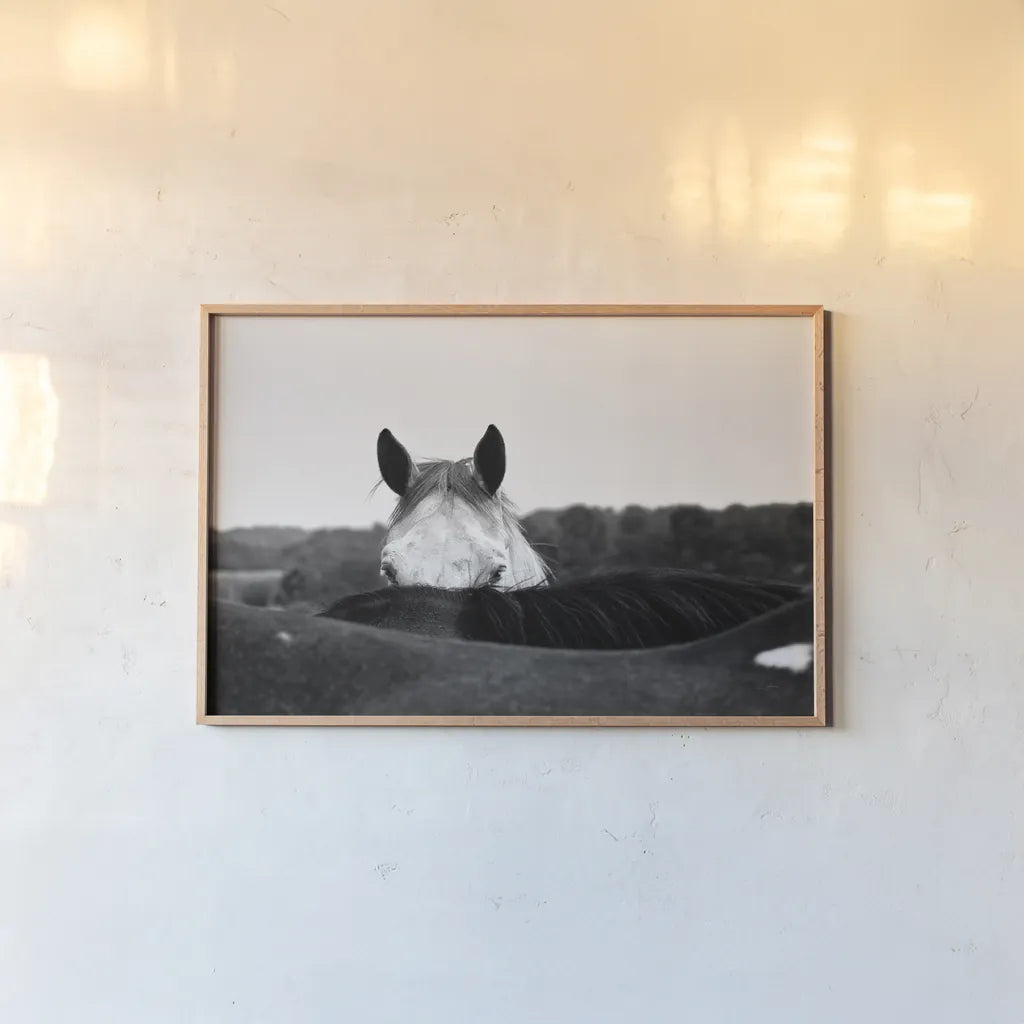 Flirt by Aledanda. shown as a paper print in a natural frame. Available as a archival giclee rolled canvas, fine art paper, or poster print. SKU 38301i.