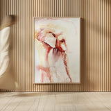 African Elephant by Aimee Del Valle. shown as over sized large wall art. Available as an archival giclee rolled canvas, fine art paper, or poster print. SKU 45775h.