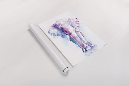 An Elephant Never Forgets by Aimee Del Valle. shown as a rolled paper print. Available as archival giclee rolled canvas, fine art paper, or poster print. SKU 45776h.