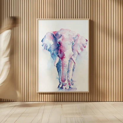 An Elephant Never Forgets by Aimee Del Valle. shown as over sized large wall art. Available as an archival giclee rolled canvas, fine art paper, or poster print. SKU 45776h.