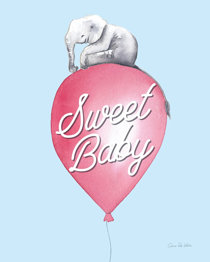 Baby Elephant Love II Color by Aimee Del Valle