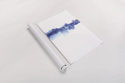 Blue Horizon I by Aimee Del Valle. shown as a rolled paper print. Available as archival giclee rolled canvas, fine art paper, or poster print. SKU 68321h.