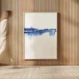 Blue Horizon II by Aimee Del Valle. shown as over sized large wall art. Available as an archival giclee rolled canvas, fine art paper, or poster print. SKU 68322h.