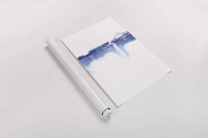 Blue Horizon III by Aimee Del Valle. shown as a rolled paper print. Available as archival giclee rolled canvas, fine art paper, or poster print. SKU 68323h.