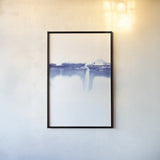 Blue Horizon III by Aimee Del Valle. shown as a paper print in a black flame. Available as a archival giclee rolled canvas, fine art paper, or poster print. SKU 68323h.