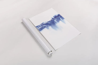 Blue Horizon IV by Aimee Del Valle. shown as a rolled paper print. Available as archival giclee rolled canvas, fine art paper, or poster print. SKU 68324h.