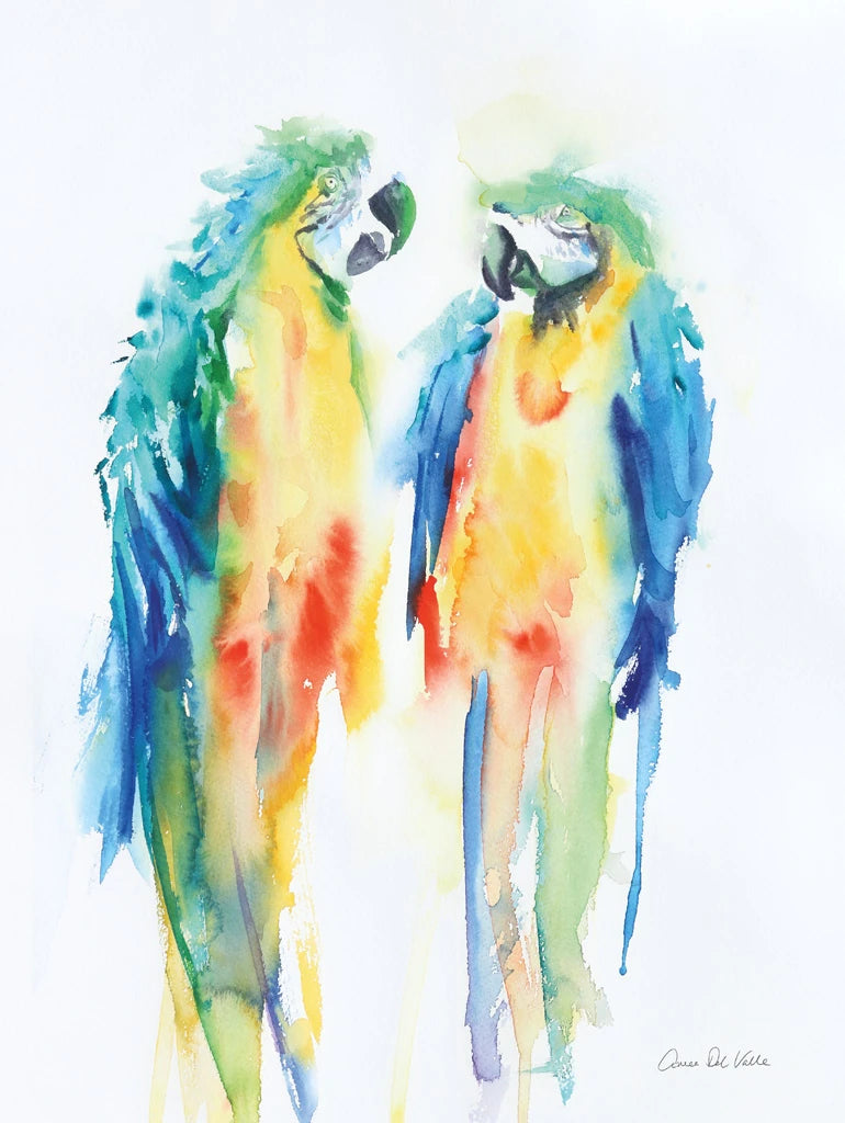 Colorful Parrots I by Aimee Del Valle