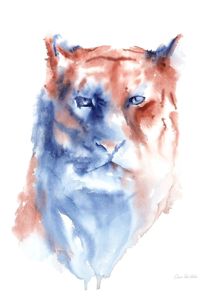 Copper and Blue Lioness by Aimee Del Valle