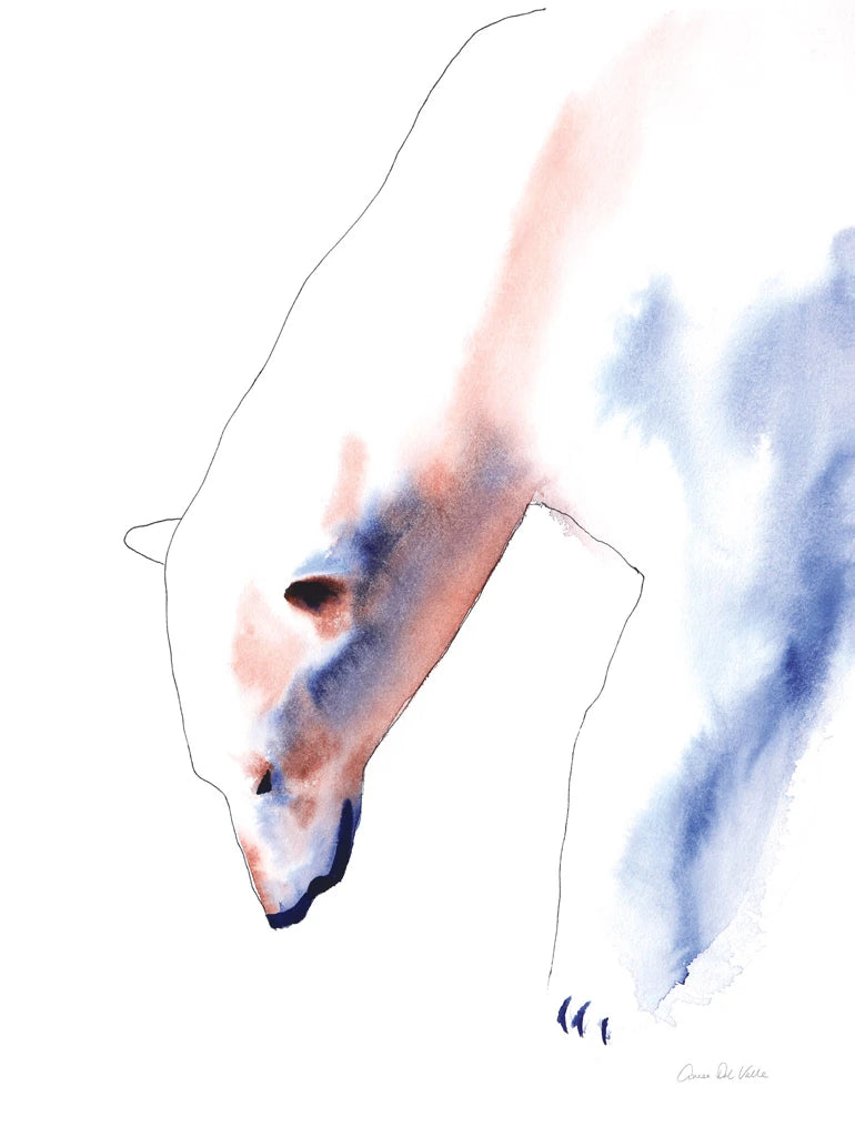 Copper and Blue Polar Bear by Aimee Del Valle