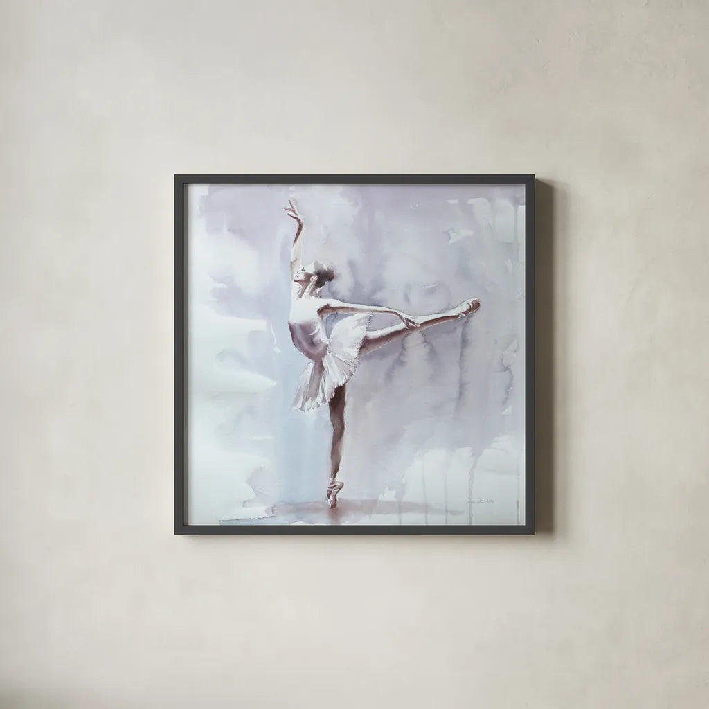 Dusky Arabesque  by Aimee Del Valle. Shown in a sleek black glass frame for a contemporary gallery look. Available as an archival giclee rolled canvas, fine art paper, or poster print. SKU 45763a.