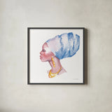 Elegance by Aimee Del Valle. Shown in a sleek black glass frame for a contemporary gallery look. Available as an archival giclee rolled canvas, fine art paper, or poster print. SKU 70440a.