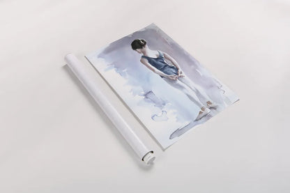 First Day at Ballet by Aimee Del Valle. shown as a rolled paper print. Available as archival giclee rolled canvas, fine art paper, or poster print. SKU 45767h.