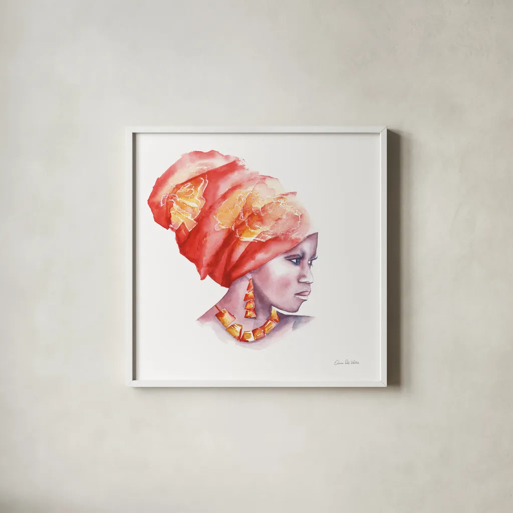 Glow by Aimee Del Valle. Shown in a crisp white glass frame for a clean and minimalist style. Available as an archival giclee rolled canvas, fine art paper, or poster print. SKU 70439a.