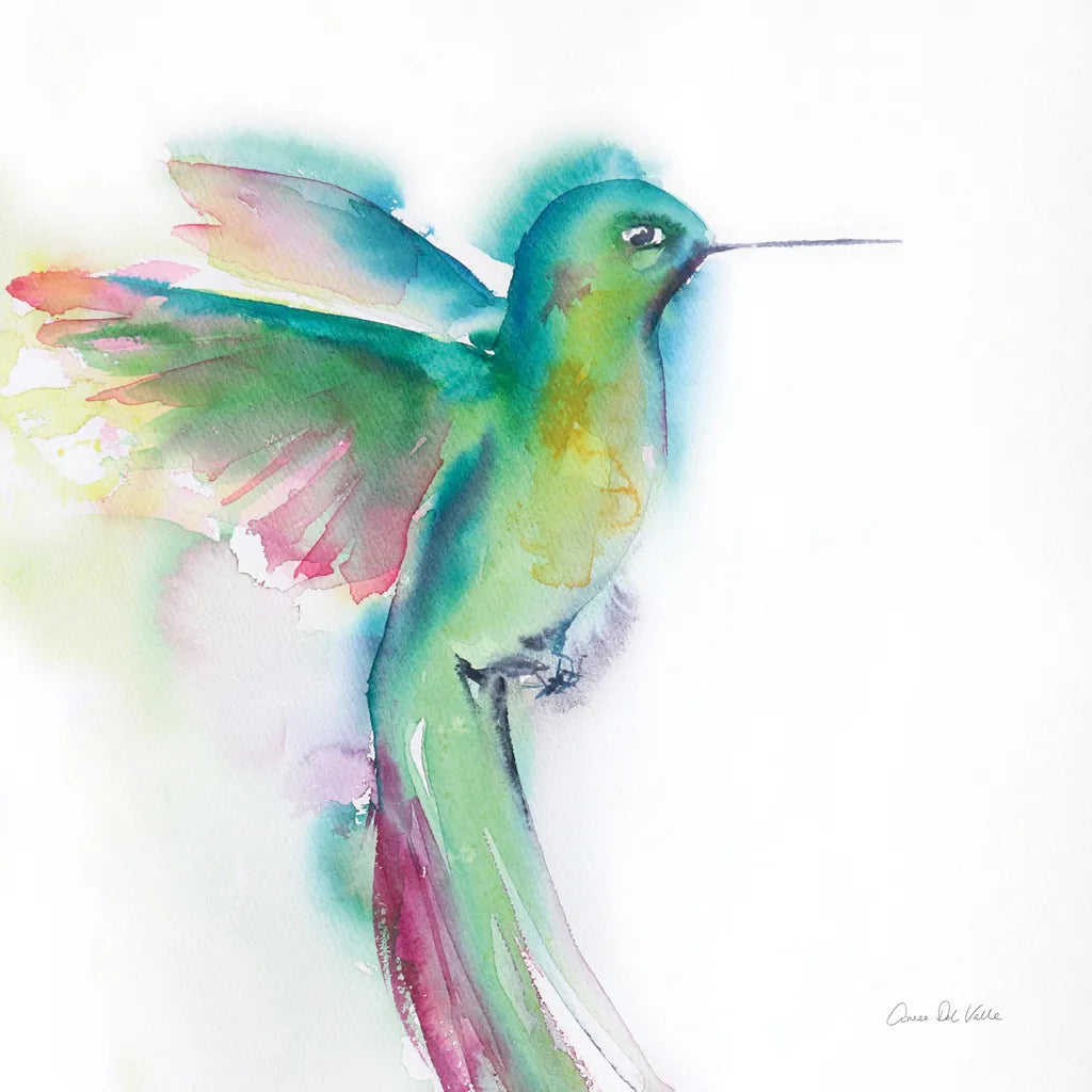 Hummingbirds II by Aimee Del Valle. SKU 67720a. Archival Giclee Fine art print for wall decor.