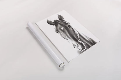 Le Cheval Noir by Aimee Del Valle. shown as a rolled paper print. Available as archival giclee rolled canvas, fine art paper, or poster print. SKU 45779h.