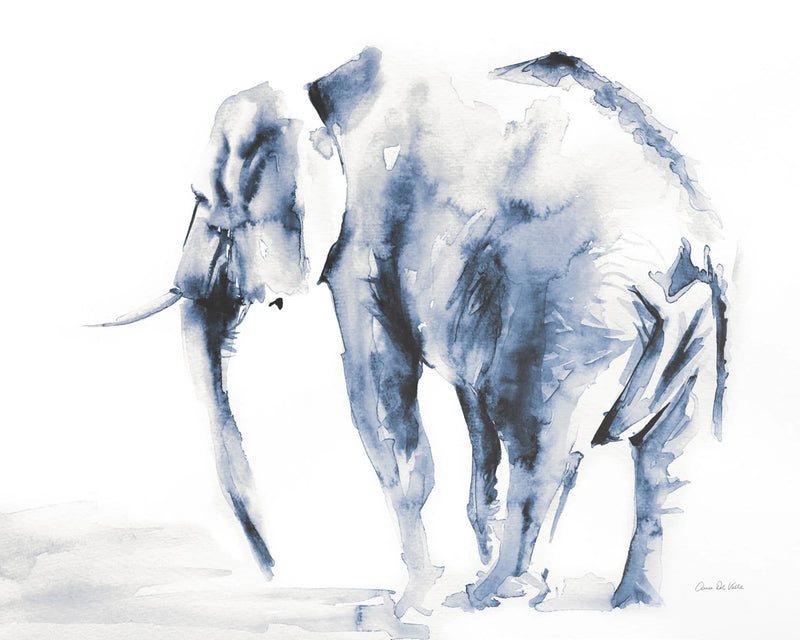 Lone Elephant Blue Gray Crop by Aimee Del Valle