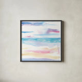 Pastel Morning by Aimee Del Valle. Shown in a sleek black glass frame for a contemporary gallery look. Available as an archival giclee rolled canvas, fine art paper, or poster print. SKU 68314a.