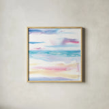 Pastel Morning by Aimee Del Valle. Shown in a natural wood glass frame for a timeless modern aesthetic. Available as an archival giclee rolled canvas, fine art paper, or poster print. SKU 68314a.