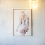 Solace III by Aimee Del Valle. shown as a paper print in a natural frame. Available as a archival giclee rolled canvas, fine art paper, or poster print. SKU 64958h.