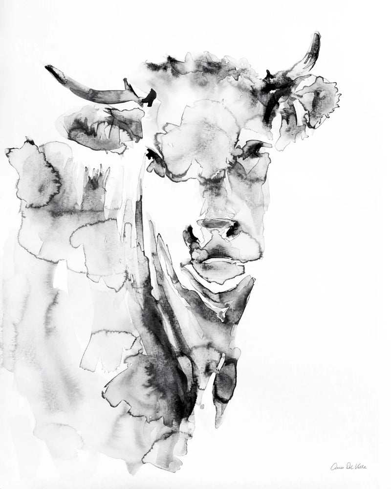 Village Cow Gray by Aimee Del Valle