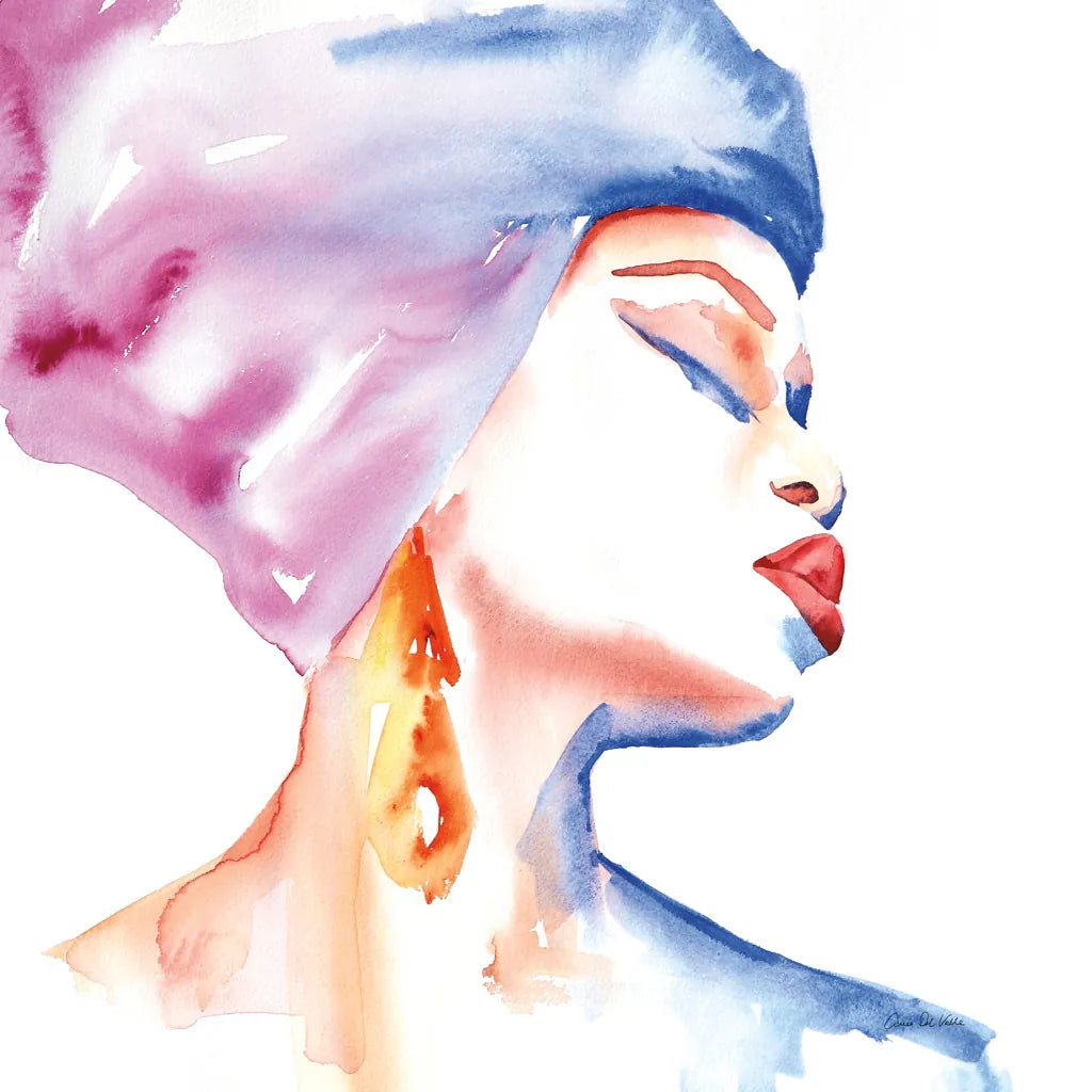 Woman in Purple Crop by Aimee Del Valle. SKU 65112a. Archival Giclee Fine art print for wall decor.