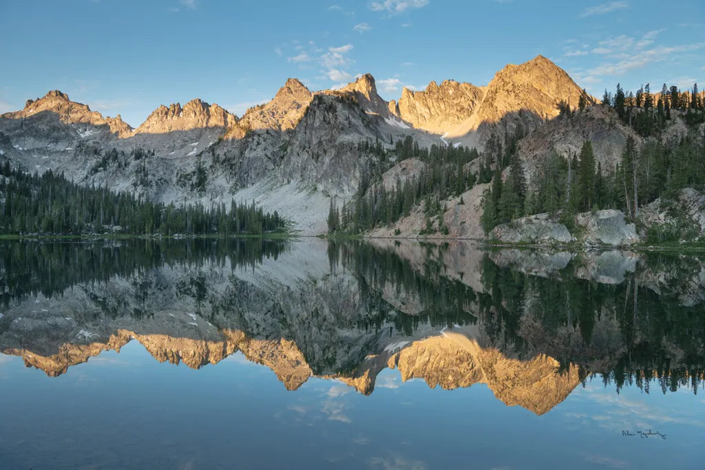 Alice Lake Sawtooh Mountains Idaho by Alan Majchrowicz. SKU 81520i. Archival Giclee Fine art print for wall decor.