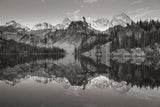 Alice Lake Sawtooth Mountains Idaho BW by Alan Majchrowicz. SKU 81523i. Archival Giclee Fine art print for wall decor.