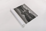 Alice Lake Sawtooth Mountains Idaho BW by Alan Majchrowicz. shown as a rolled paper print. Available as archival giclee rolled canvas, fine art paper, or poster print. SKU 81523i.