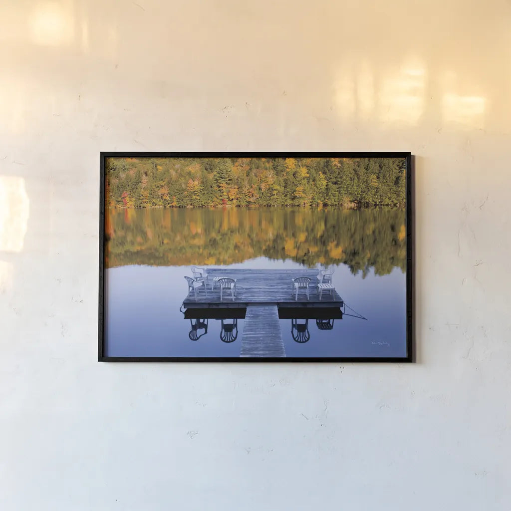 Amherst Lake by Alan Majchrowicz. shown as a paper print in a black flame. Available as a archival giclee rolled canvas, fine art paper, or poster print. SKU 36204i.