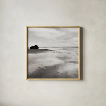 Bandon Beach Oregon I Crop by Alan Majchrowicz. Shown in a natural wood glass frame for a timeless modern aesthetic. Available as an archival giclee rolled canvas, fine art paper, or poster print. SKU 43054a.