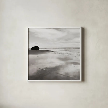 Bandon Beach Oregon I Crop by Alan Majchrowicz. Shown in a crisp white glass frame for a clean and minimalist style. Available as an archival giclee rolled canvas, fine art paper, or poster print. SKU 43054a.