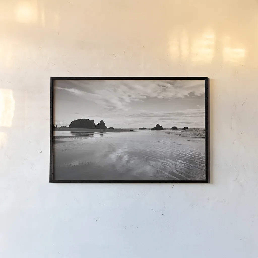 Bandon Beach Oregon II by Alan Majchrowicz. shown as a paper print in a black flame. Available as a archival giclee rolled canvas, fine art paper, or poster print. SKU 43053i.
