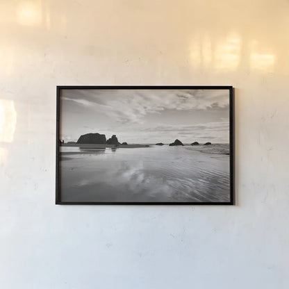 Bandon Beach Oregon II by Alan Majchrowicz. shown as a paper print in a black flame. Available as a archival giclee rolled canvas, fine art paper, or poster print. SKU 43053i.