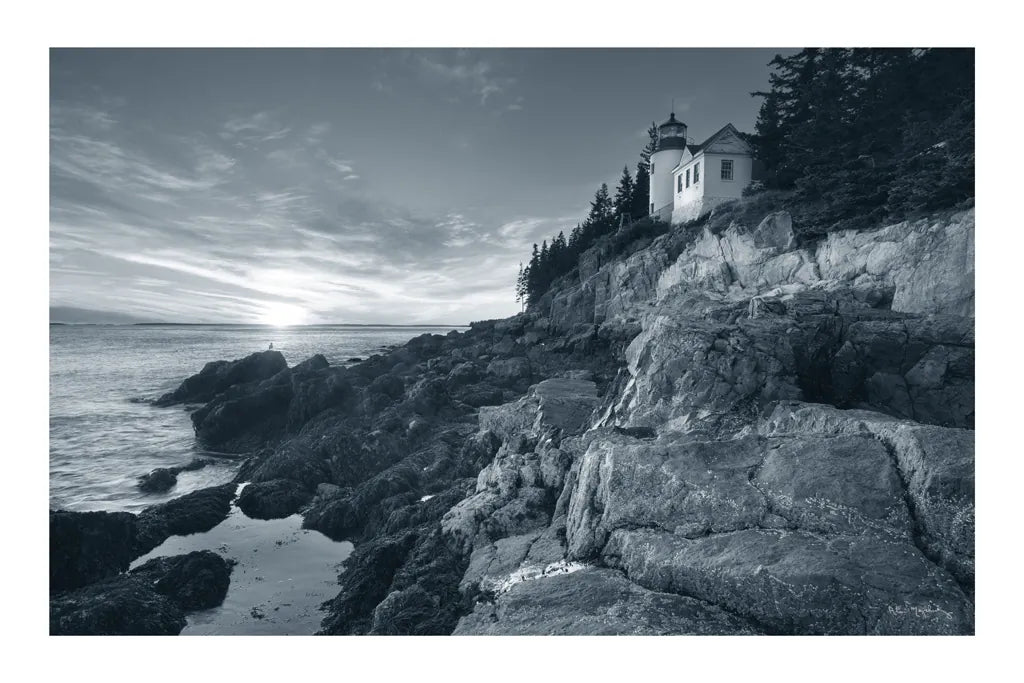 Bass Harbor Head Sunset by Alan Majchrowicz. SKU 33906i. Archival Giclee Fine art print for wall decor.